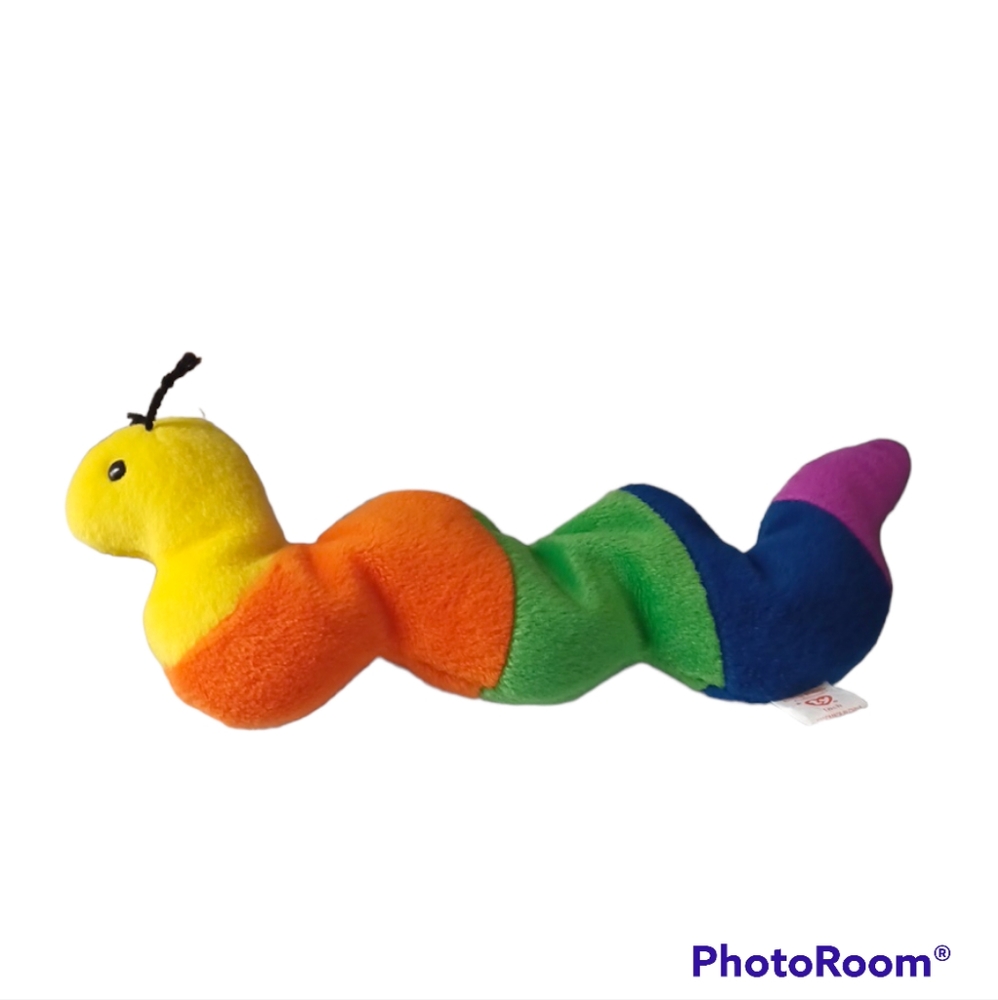 ✓TY Beanie Baby Inch the Inchworm Retired colorful RARE fairycore - Picture 1 of 10